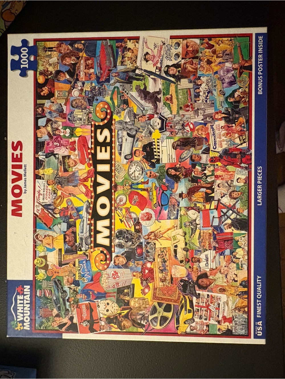White Mountain Movies 1000-Piece Jigsaw Puzzle - Multicolor Collage